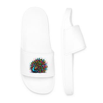 Peacock - Men’s Pool Sliders - white - Front