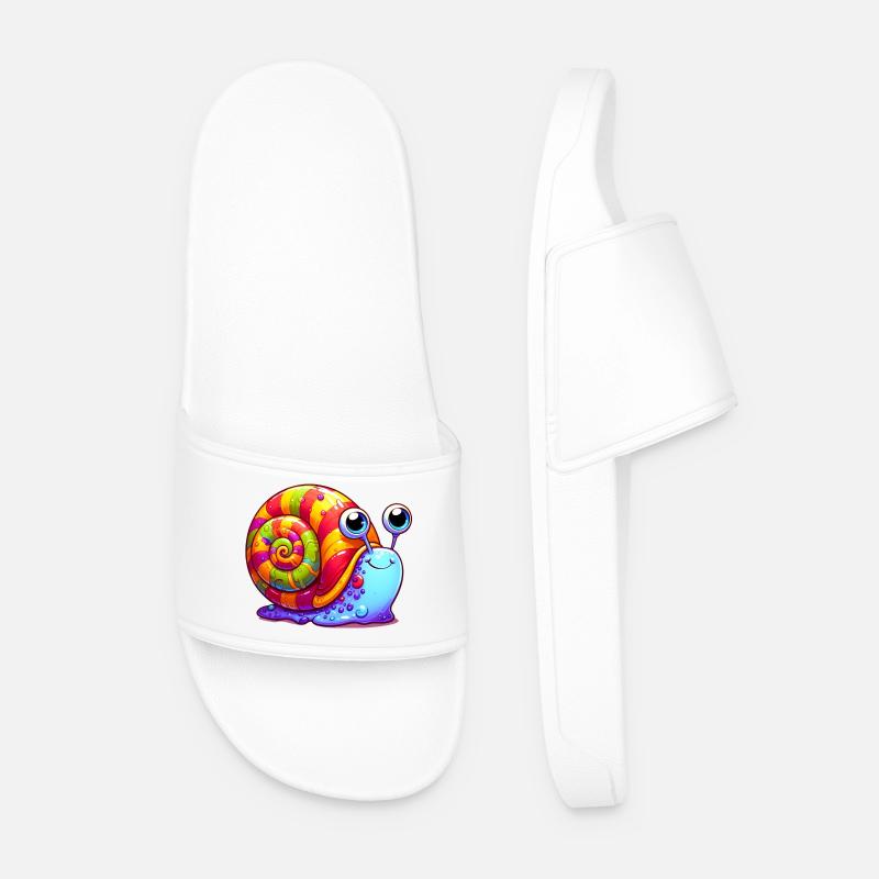 Schnecke - Männer Badelatschen - Weiß