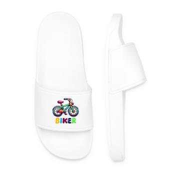 Bike Biker - Men’s Pool Sliders - white - Front