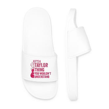 taylor thing 2 haha omg i hate the - Men’s Pool Sliders - white - Front