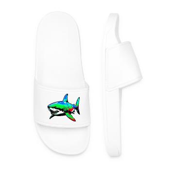 Requin - Claquettes Homme - blanc - Devant