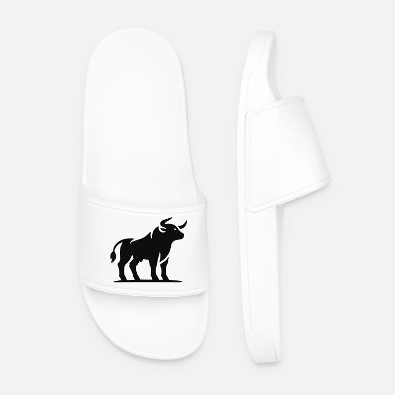 stier tier - Männer Badelatschen - Weiß
