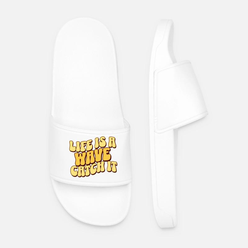 Kitesurf Kitesurfer Kiteboard - Men’s Pool Sliders - white