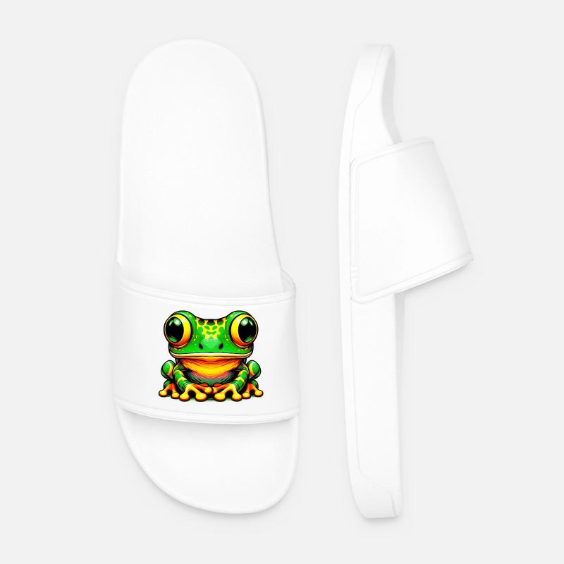 Frosch - Männer Badelatschen - Weiß