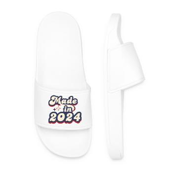 Made in 2024 retro - Men’s Pool Sliders - white - Front