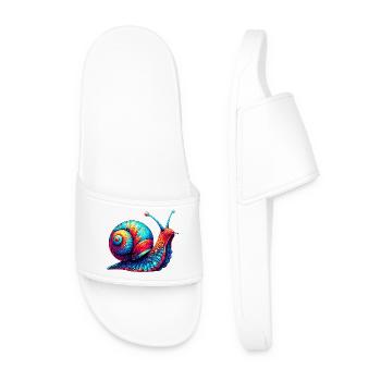 Snail - Men’s Pool Sliders - white - Front