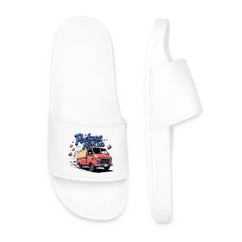 Delivery Driver Occupation Package Ninja - Men’s Pool Sliders - white - Front