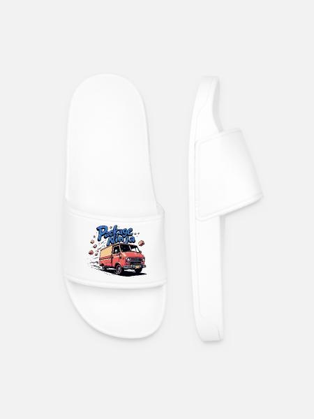 Delivery Driver Occupation Package Ninja - Men’s Pool Sliders - white