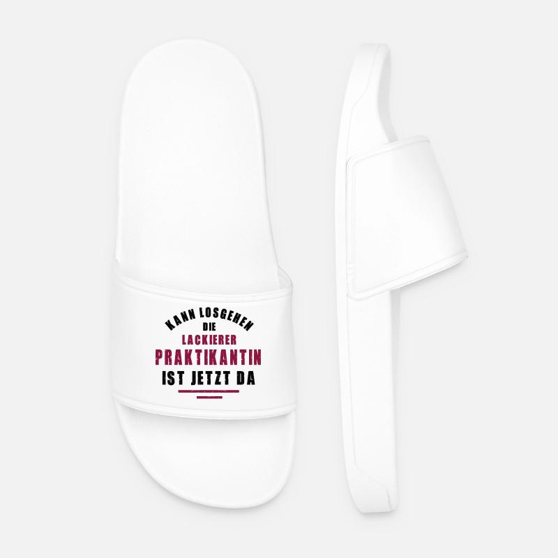Intern Painter Paint Shop Internship - Men’s Pool Sliders - white