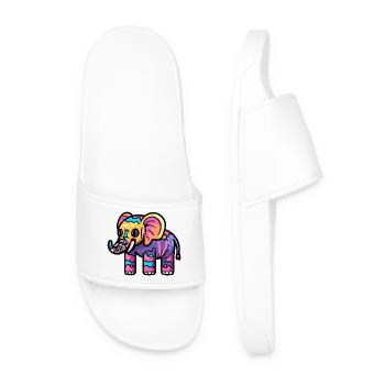 Elephant Halloween Zombie - Men’s Pool Sliders - white - Front