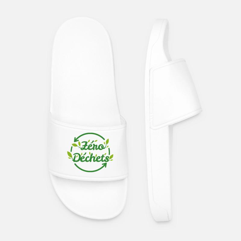 Zero Waste Plants - Men’s Pool Sliders - white
