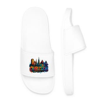 Charleston Skyline Graffiti - Claquettes Homme - blanc - Devant