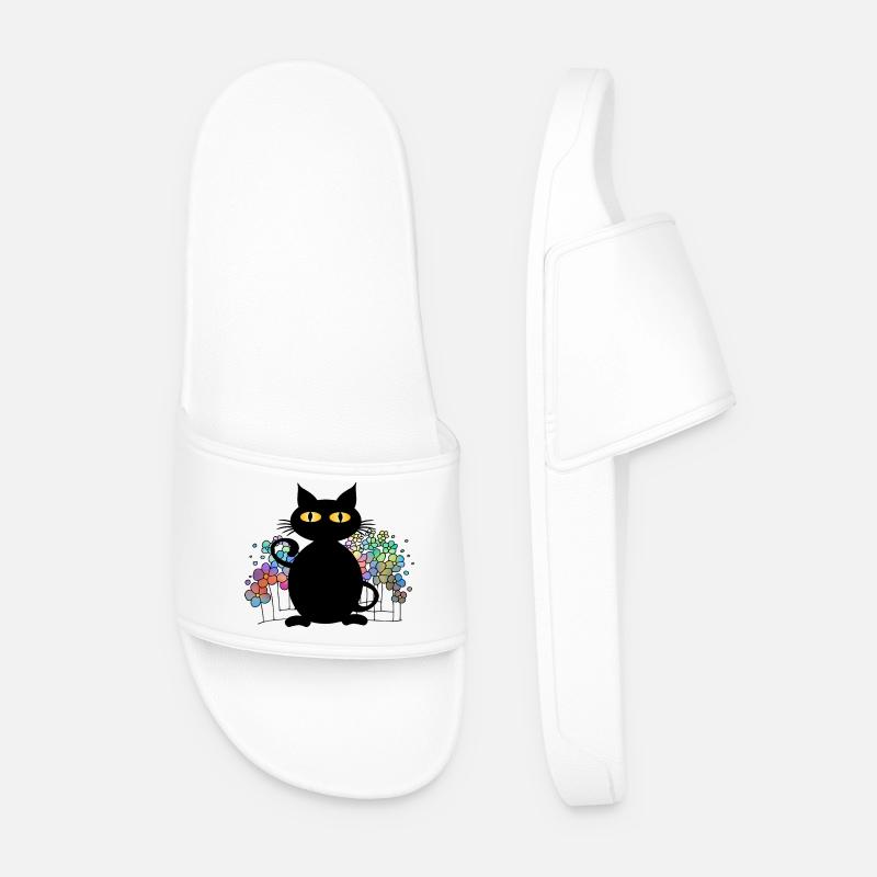 Katze - Männer Badelatschen - Weiß