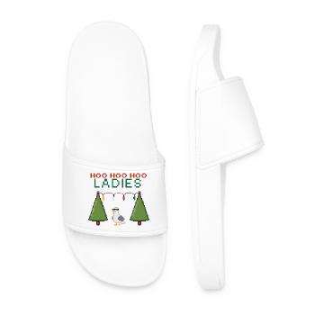 HooHooHoo Pixel Noël Femme - Claquettes Homme - blanc - Devant