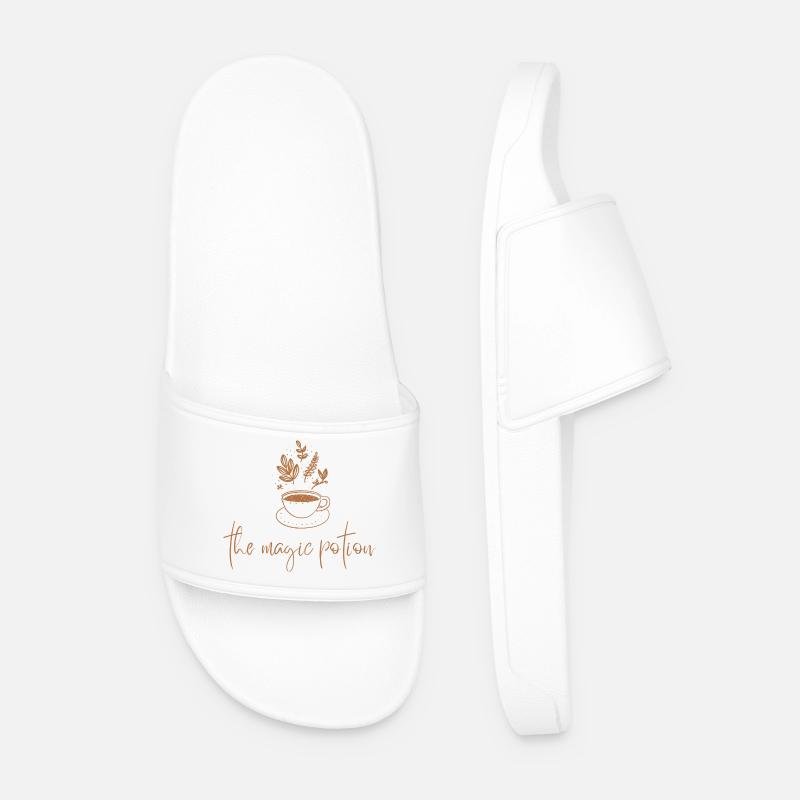 The Magic Potion Tea - Men’s Pool Sliders - white