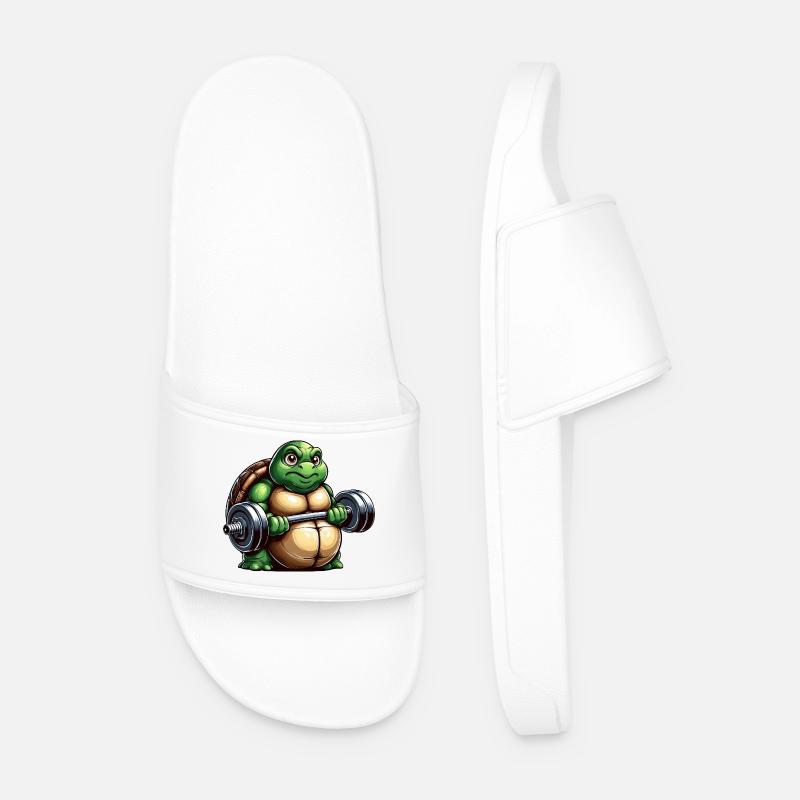 Entraînement avec haltères Grim Turtle - Claquettes Homme - blanc