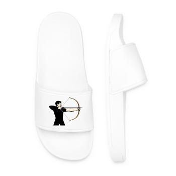 Determined Archer - Men’s Pool Sliders - white - Front