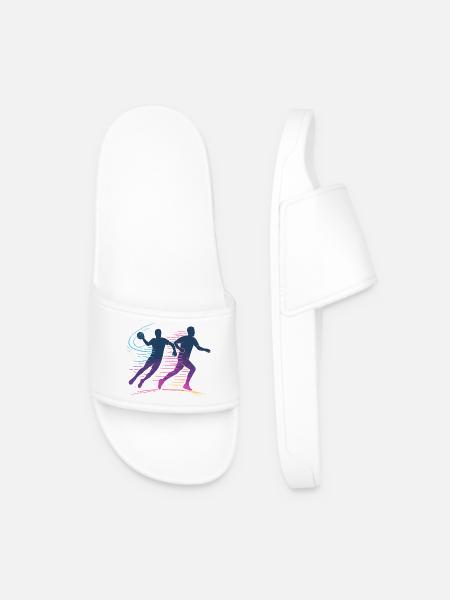 Handball Neon Player, Fast Attack, Team - Men’s Pool Sliders - white
