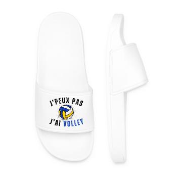 I Can't I Have Volley Humor Gift - Men’s Pool Sliders - white - Front