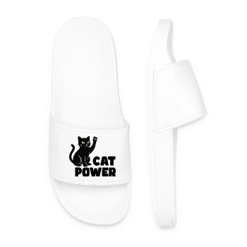 Cat Power - Men’s Pool Sliders - white - Front