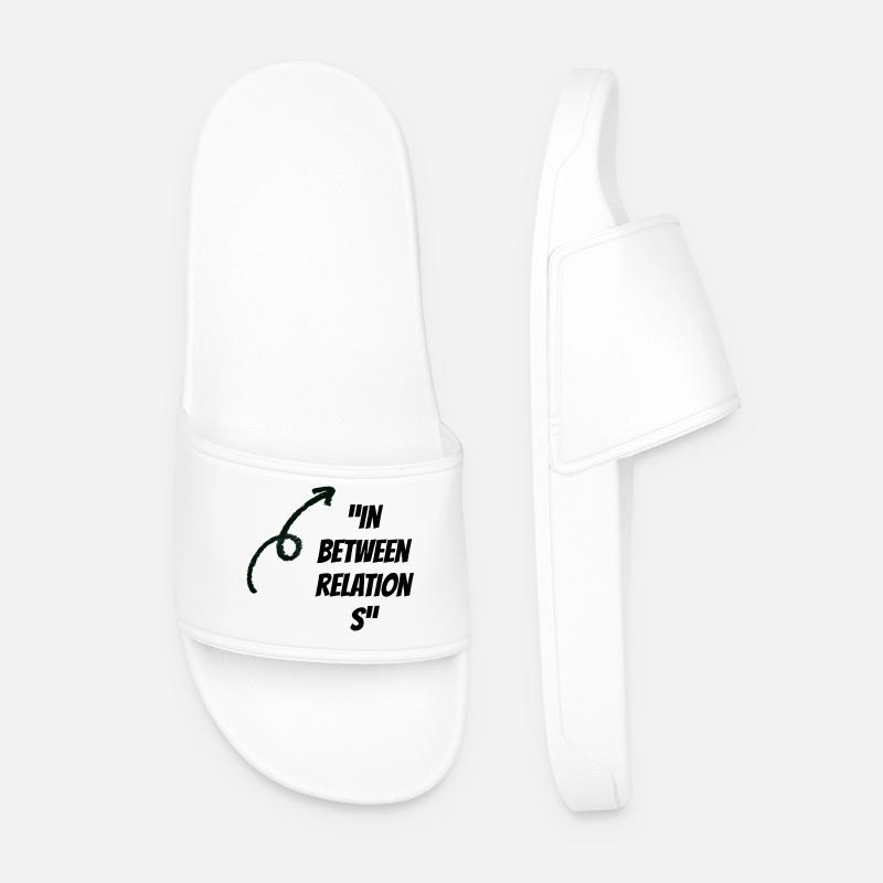 In Between Relationships - Men’s Pool Sliders - white