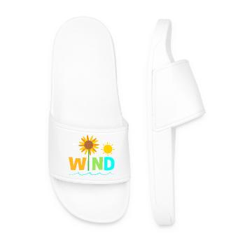 Windrad Windenergie Windkraft - Männer Badelatschen - Weiß - Vorne