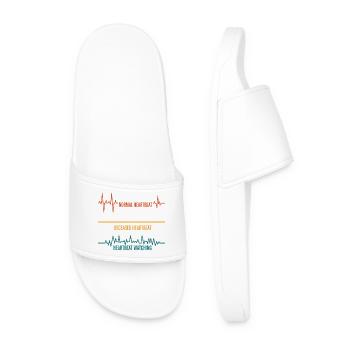 Heartbeat Variations Pressure - Men’s Pool Sliders - white - Front