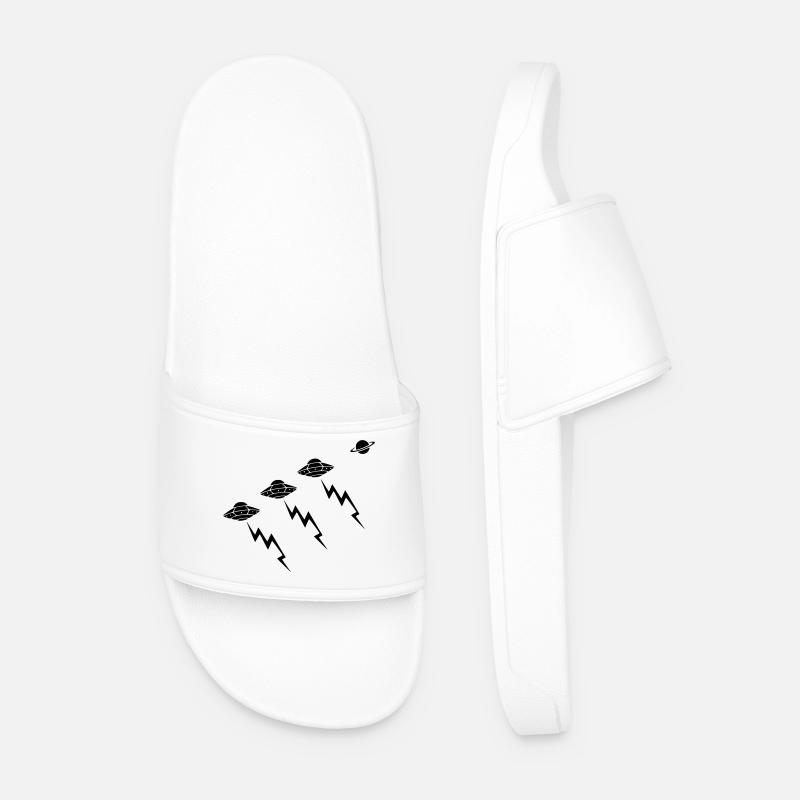 UFO Fleet Invasion Blitz Attack - Men’s Pool Sliders - white