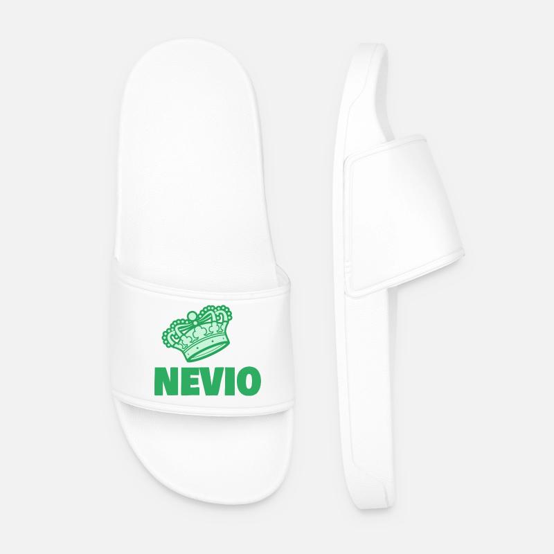 Nevio as a first name - Men’s Pool Sliders - white