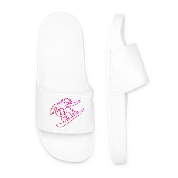Un motif réservé aux snowboards pour femmes - Claquettes Homme - blanc - Devant
