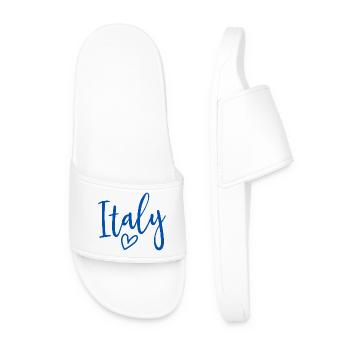 Italien – Herz der Frauen, Liebe zu Italien - Männer Badelatschen - Weiß - Vorne