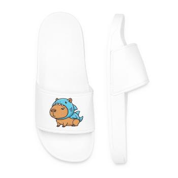 Mignon Carnaval de Hamster Capybara et cochons d’Inde - Claquettes Homme - blanc - Devant