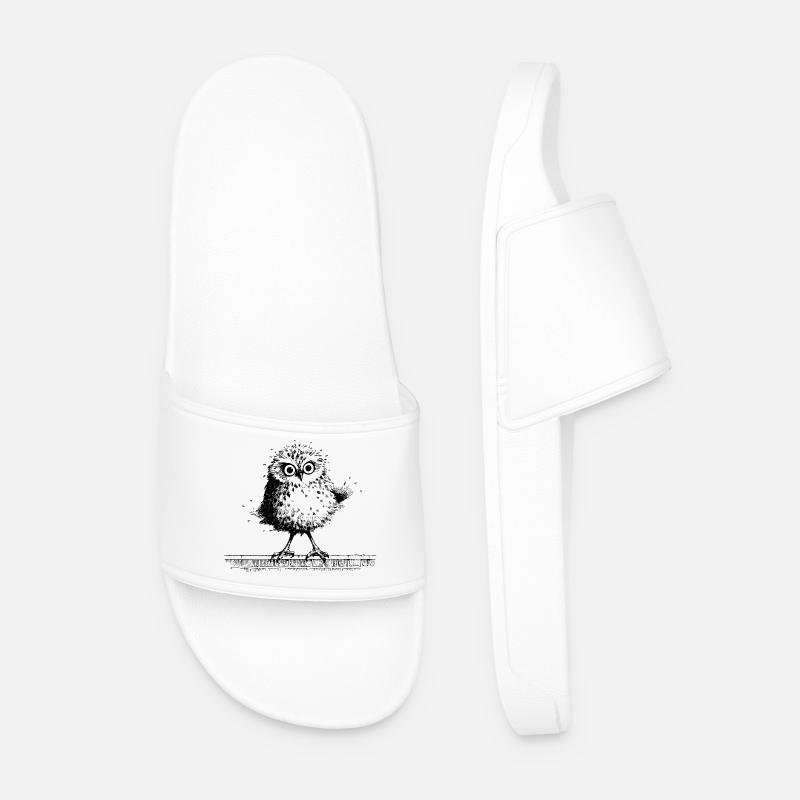 putzige Eule - Männer Badelatschen - Weiß
