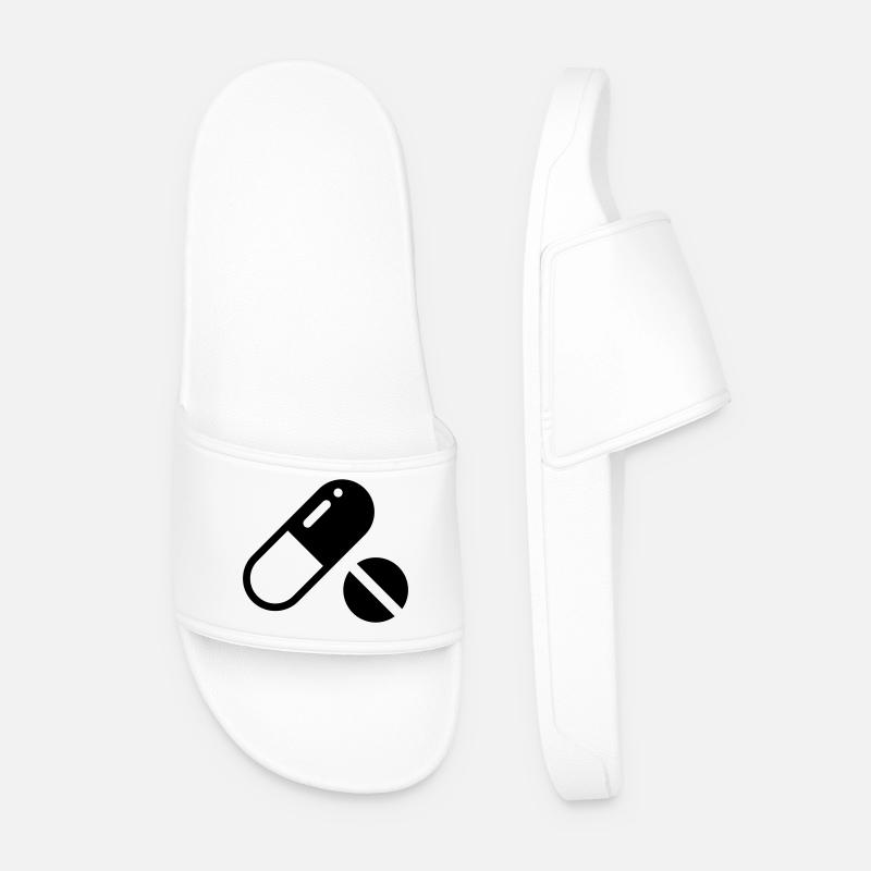 Pills Pillen Tabletten - Männer Badelatschen - Weiß