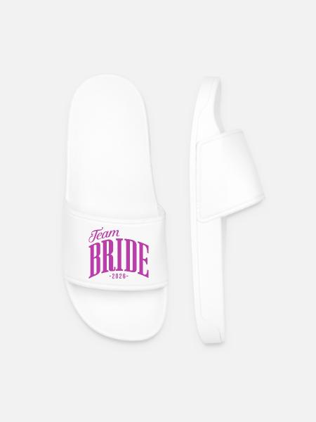 Team Bride Bachelorette Party 2026 - Men’s Pool Sliders - white