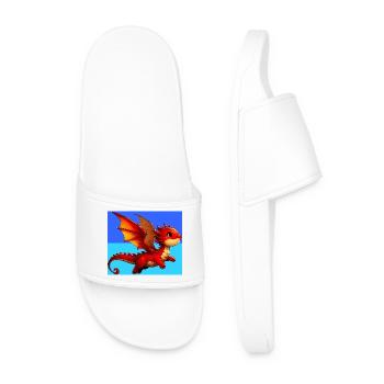 dragon - Men’s Pool Sliders - white - Front