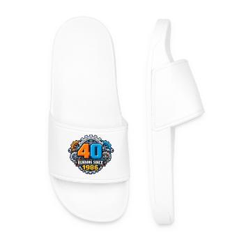 40 ans de carrière depuis 1986 - Claquettes Homme - blanc - Devant