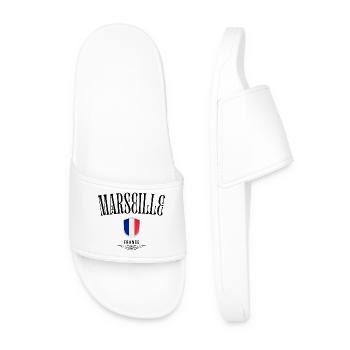 Souvenir de Marseille, design élégant Marseille - Claquettes Homme - blanc - Devant