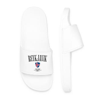 Souvenir Reykjavik, design élégant Reykjavik - Claquettes Homme - blanc - Devant