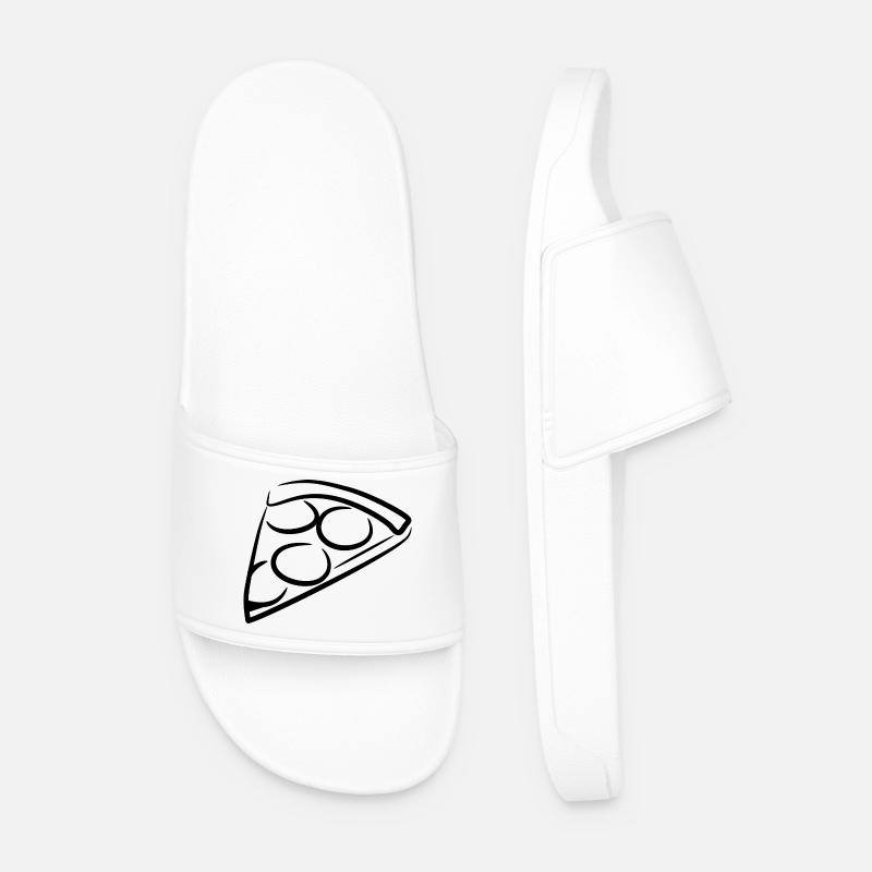 Pizza - Männer Badelatschen - Weiß
