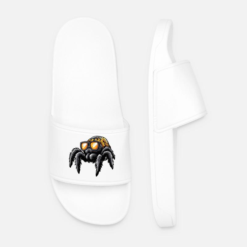 Tarantula Comic Holidays - Men’s Pool Sliders - white