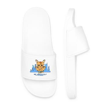 Chat urbain : moi, moi-même et moi - Claquettes Homme - blanc - Devant