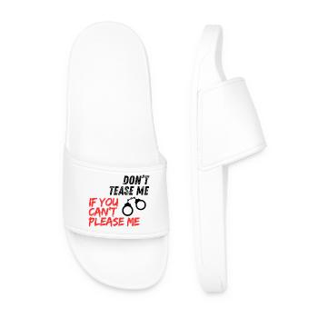 Si tu ne peux pas me satisfaire - Claquettes Homme - blanc - Devant