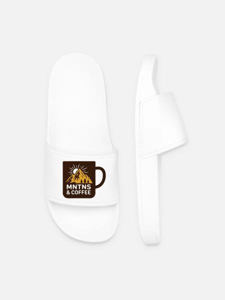 Berge Kaffee Tasse Abzeichen - Männer Badelatschen - Weiß