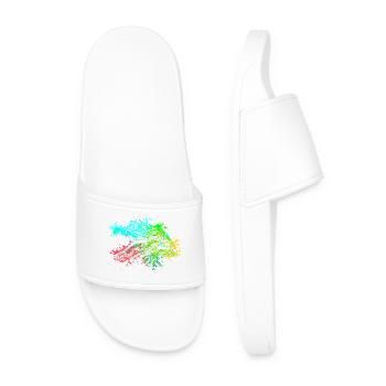 Splash Art Wild Crocodile - Men’s Pool Sliders - white - Front