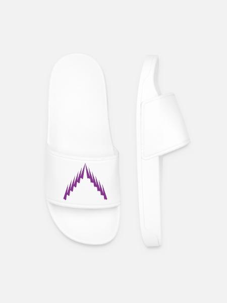 Purple Peak Geomuster - Männer Badelatschen - Weiß