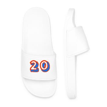 20. 20 YEARS. 20th ANNIVERSARY. 20TH ANNIVERSARY. - Men’s Pool Sliders - white - Front