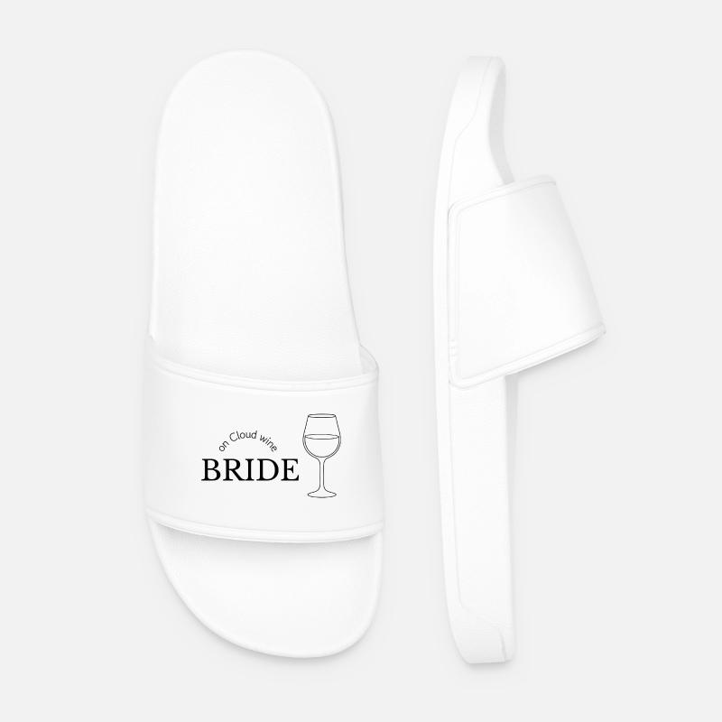 Bride_On_Cloud_Wine - Männer Badelatschen - Weiß