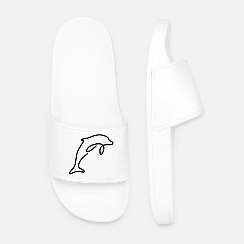 Delfin - Männer Badelatschen - Weiß
