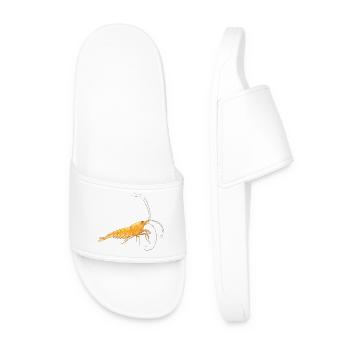 Orange Sakura - Men’s Pool Sliders - white - Front